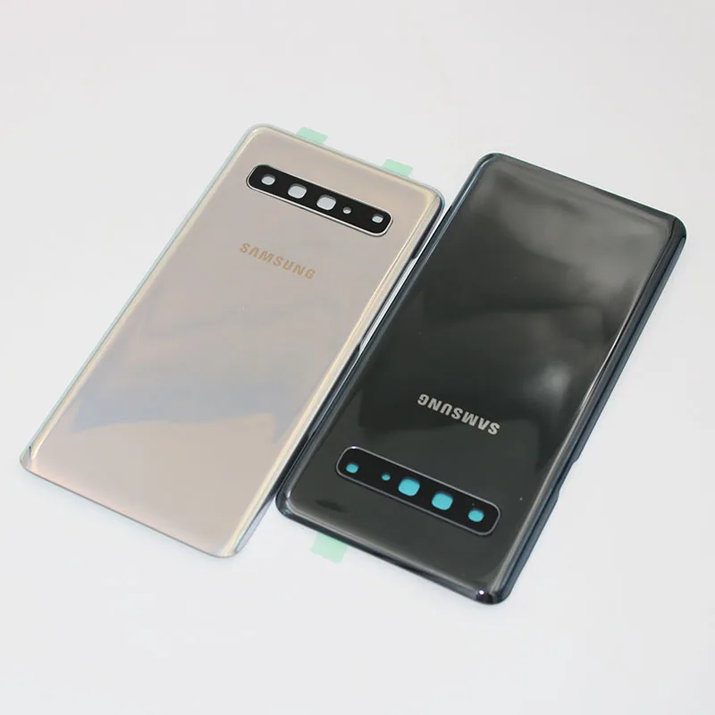 Стеклянный корпус для Samsung S10 5G G977 задняя крышка Galaxy s10 телефона с рамкой объектива