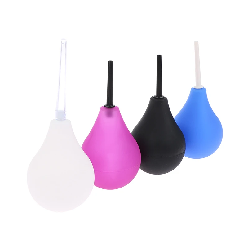 224 мл грушевидная клизма Ректальная система очистки душа силиконовый гель синий