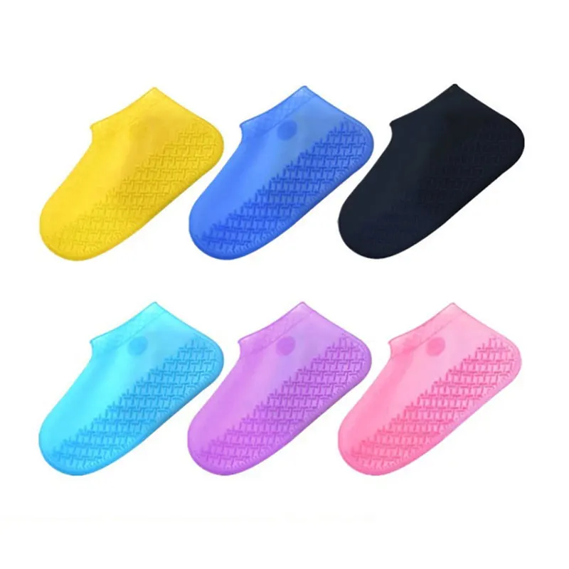 1 пара многоразовых нескользящих чехлов для обуви водонепроницаемые силиконовые