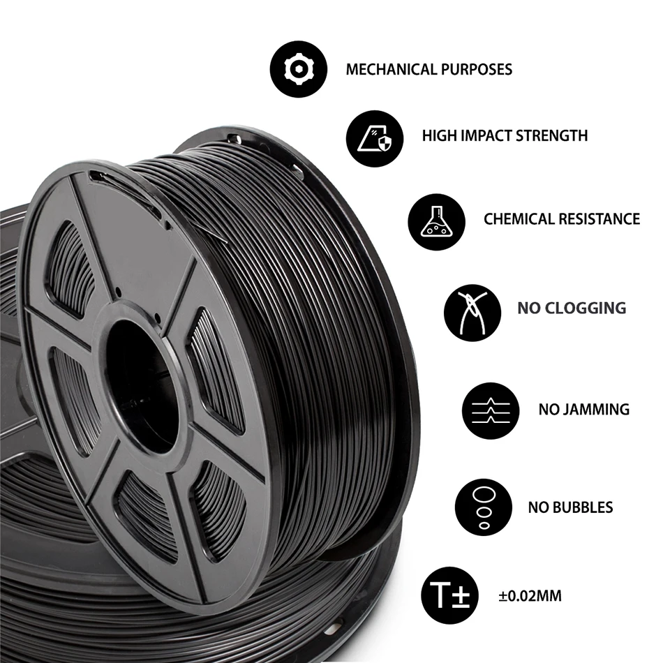 SUNLU ABS Filament 1.75mm for 3D Printer Plastic ABS 3D Filament 1KG  with spool 3 D Printing Materials