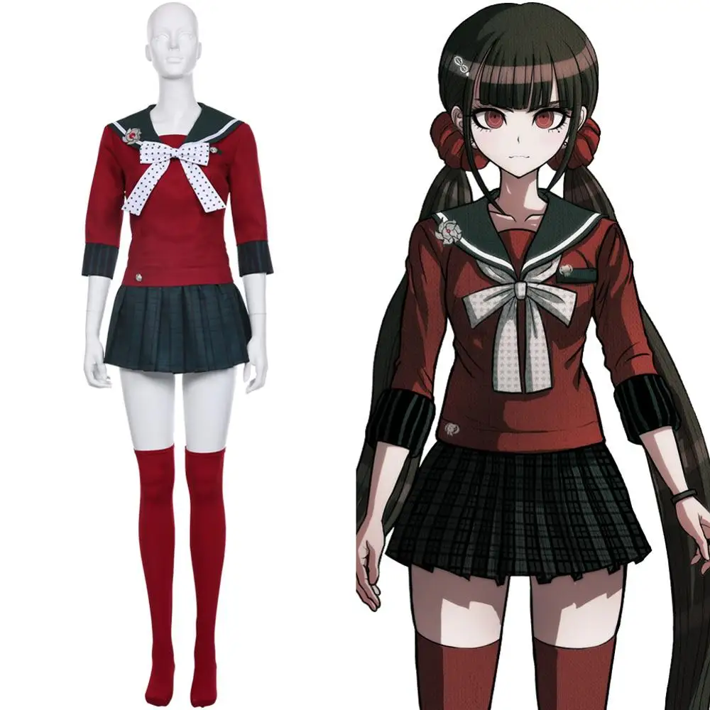 Danganronpa Косплэй убийства гармонии Harukawa Маки костюм платье равномерное