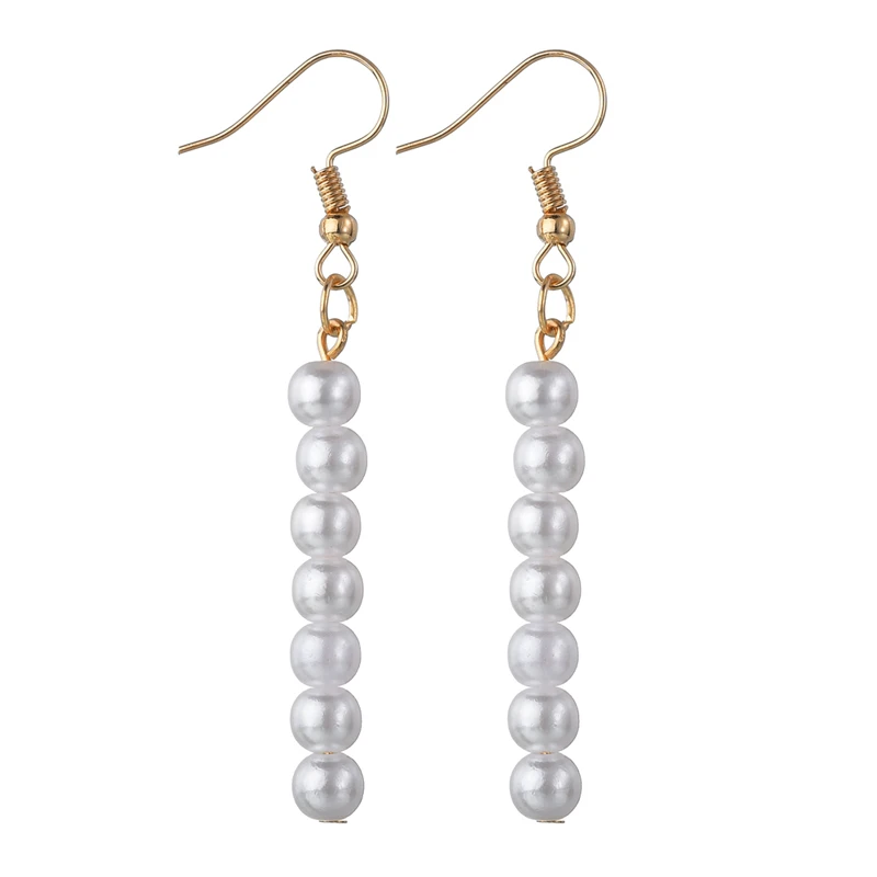 Трендовые элегантные серьги капли с искусственным жемчугом для женщин длинные
