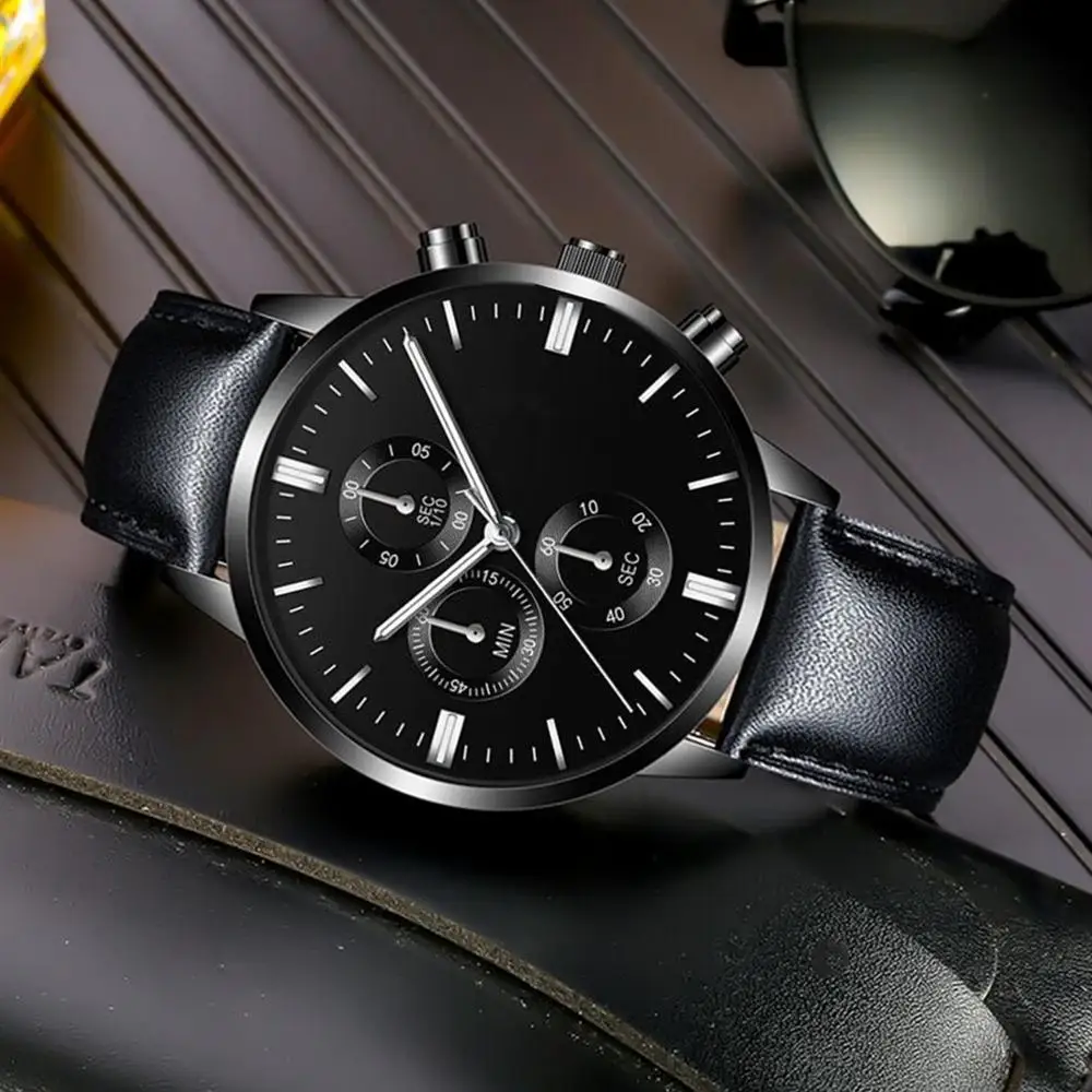 Для мужчин часы светильник класса люкс кварцевые наручные для Нержавеющая сталь