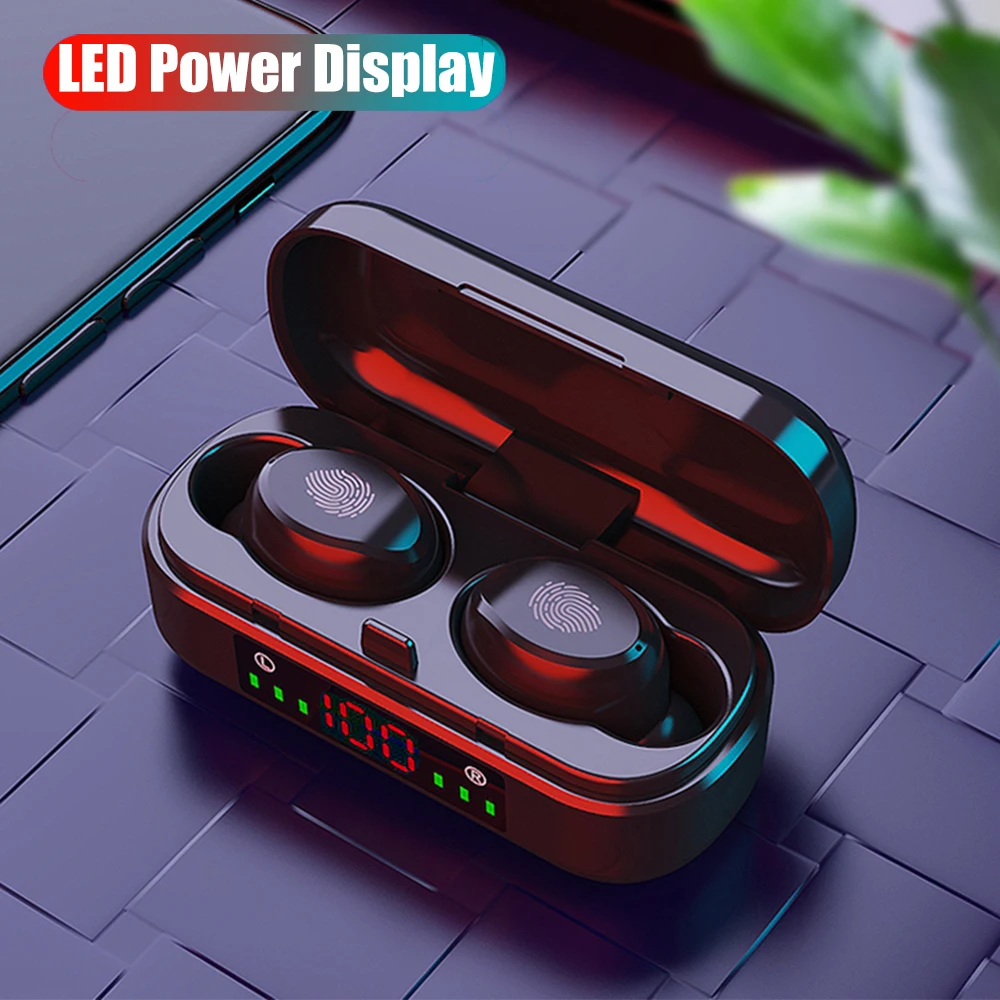 TWS-наушники с поддержкой Bluetooth 5 0 и светодиодный ным дисплеем | Электроника