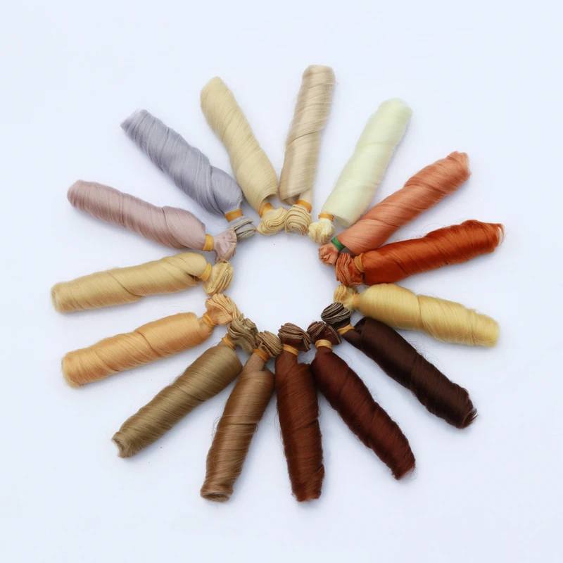 Moda 15 см Сделай Сам мини-муньека trenzas материал с высокой температурой Peluca из