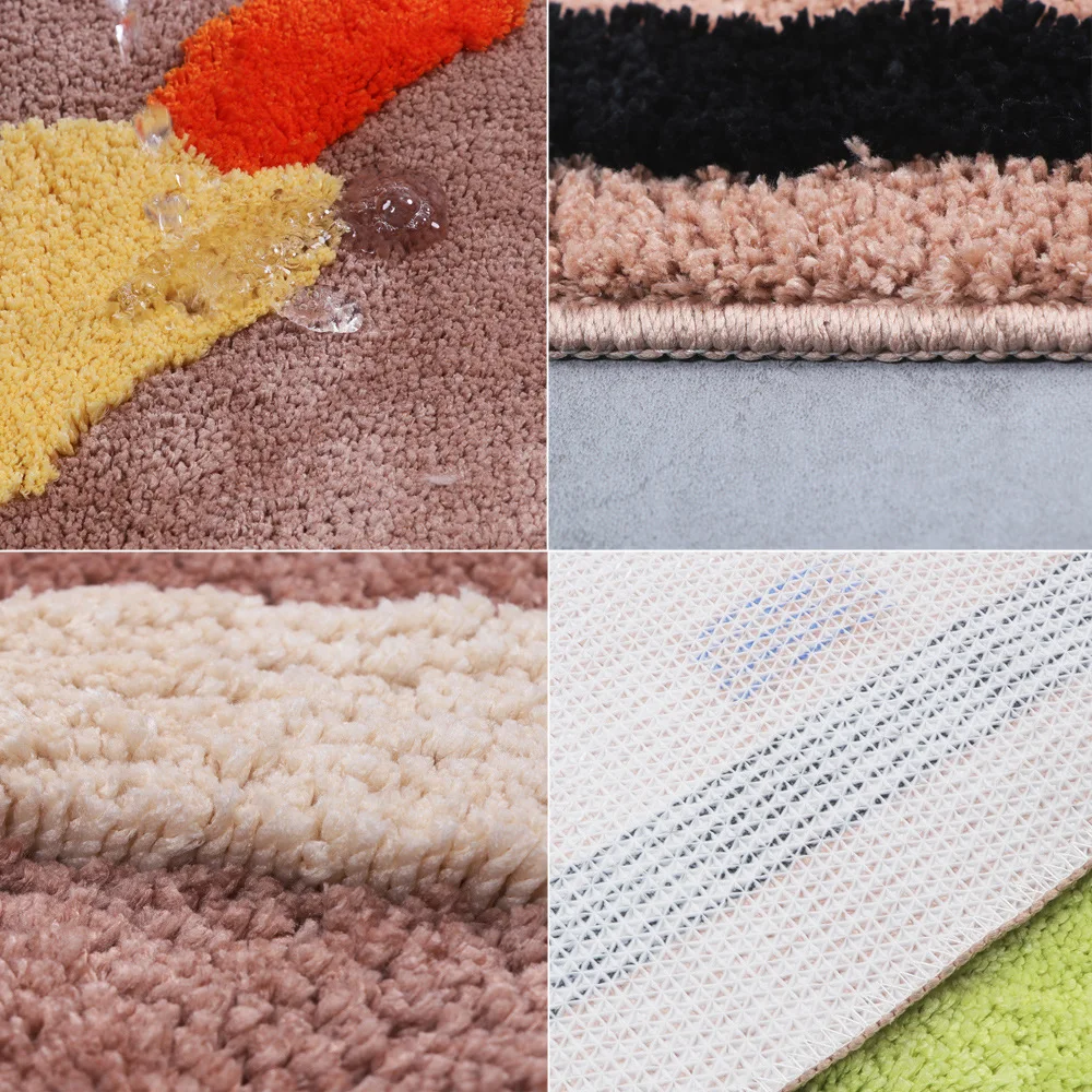 Абстрактный флокирующий коврик из микрофибры с геометрическим рисунком