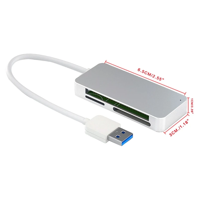 C9GD алюминиевый 3 слота кардридер в 1 USB 0/Type C к CF TF SD многослойный адаптер для Linux ПК