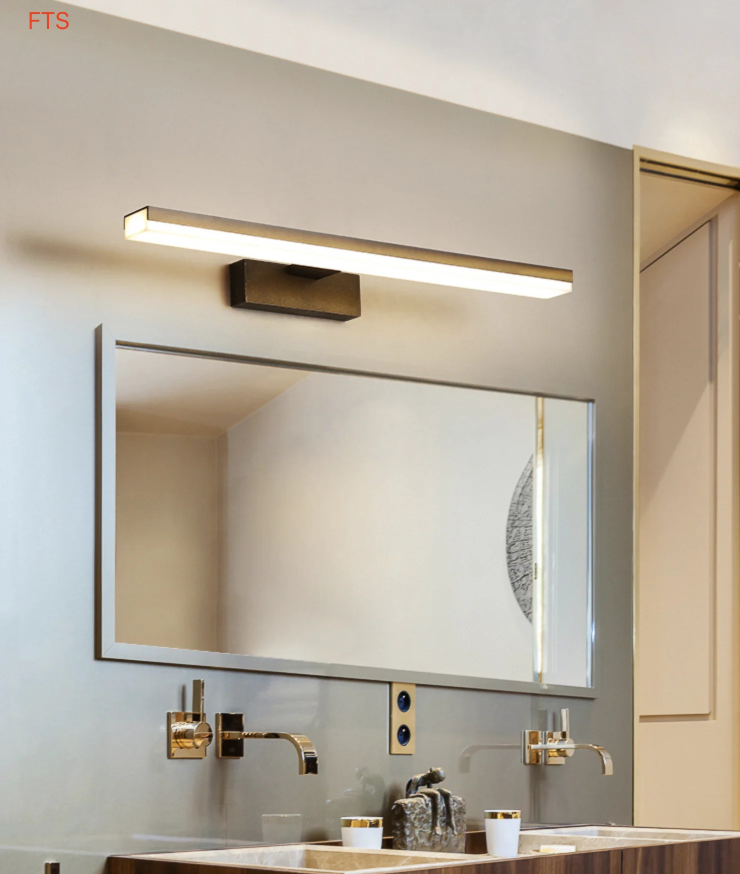

Зеркальная лампа светодиодный Ретро алюминиевая акриловая ванная комната санитарная зеркальная лампа для шкафа Фреска противотуманная зе...