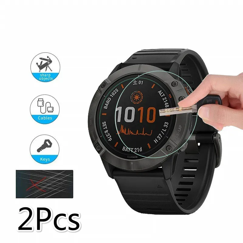 Закаленное стекло 9H для Garmin Fenix 6 6s 6x Pro защитная пленка лица часов 5 5X Plus 3 HR 2