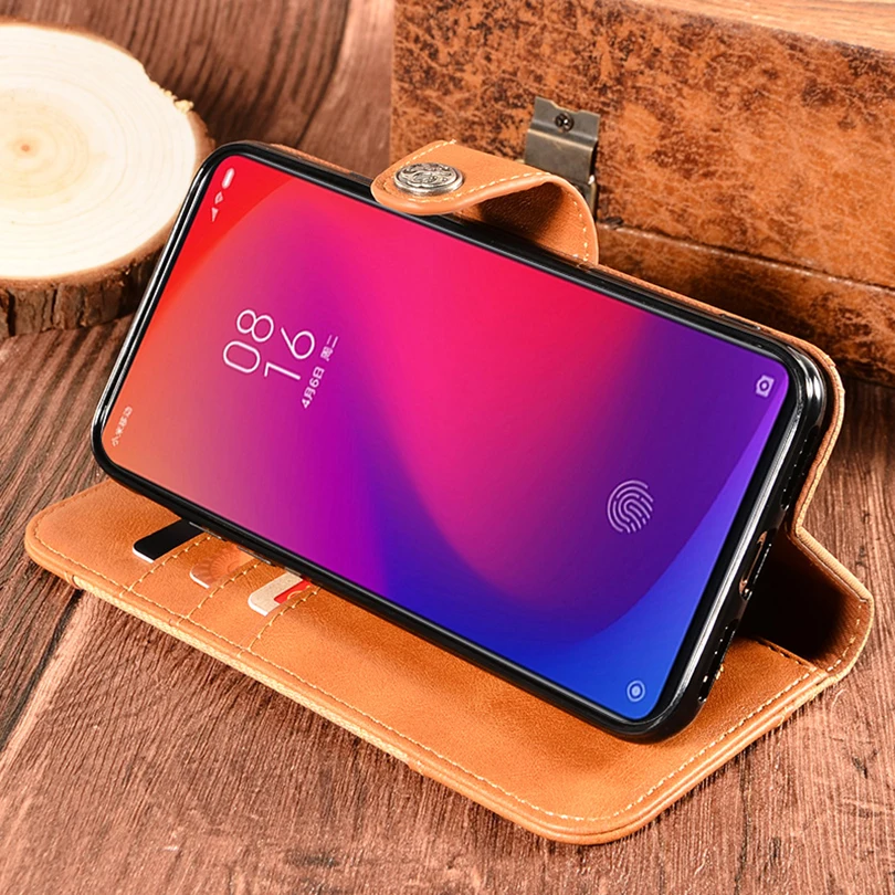 Кожаный чехол-книжка для xiaomi mi 9T pro задний противоударный бампер чехол Магнитный