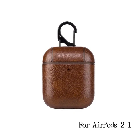 Кожаный чехол для Airpods Pro, роскошная защитная сумка в деловом стиле, кожаный чехол для Airpods 3, 2, 1 Pro с крючком
