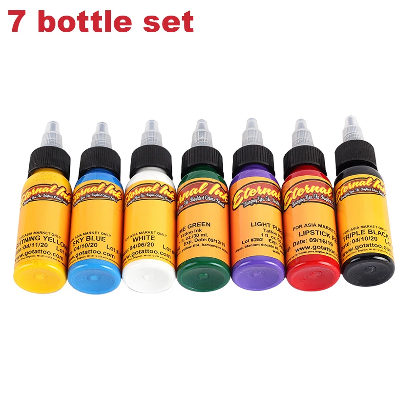 Татуировка ink 50Pcs краски вечная набор чернил для татуажа Постоянная Краска