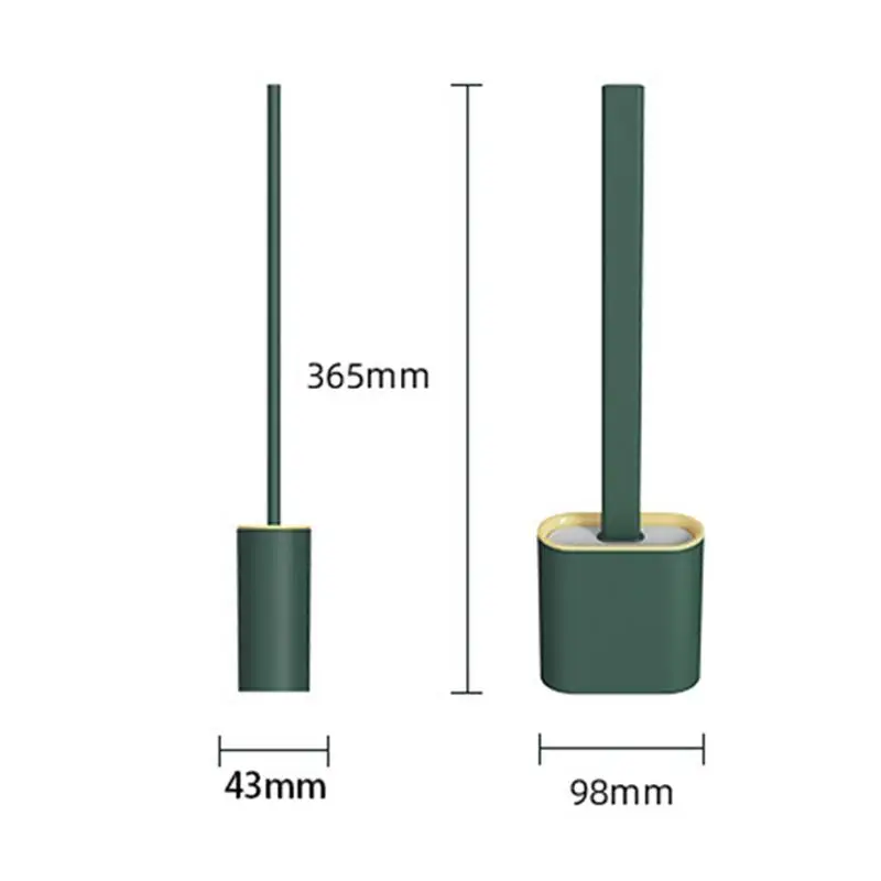 

Wall Hanging Type Bathroom Toilet Bowl Cleaning Brush and Holder Set No Dead Angle Cleaning Tool
