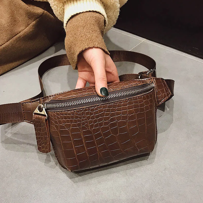 

Pattern PU Leather Fanny Packs For Women 2021 New Fashion Ladies Waist Bags Female Small Belt Bag Girls Shoulder Bolso