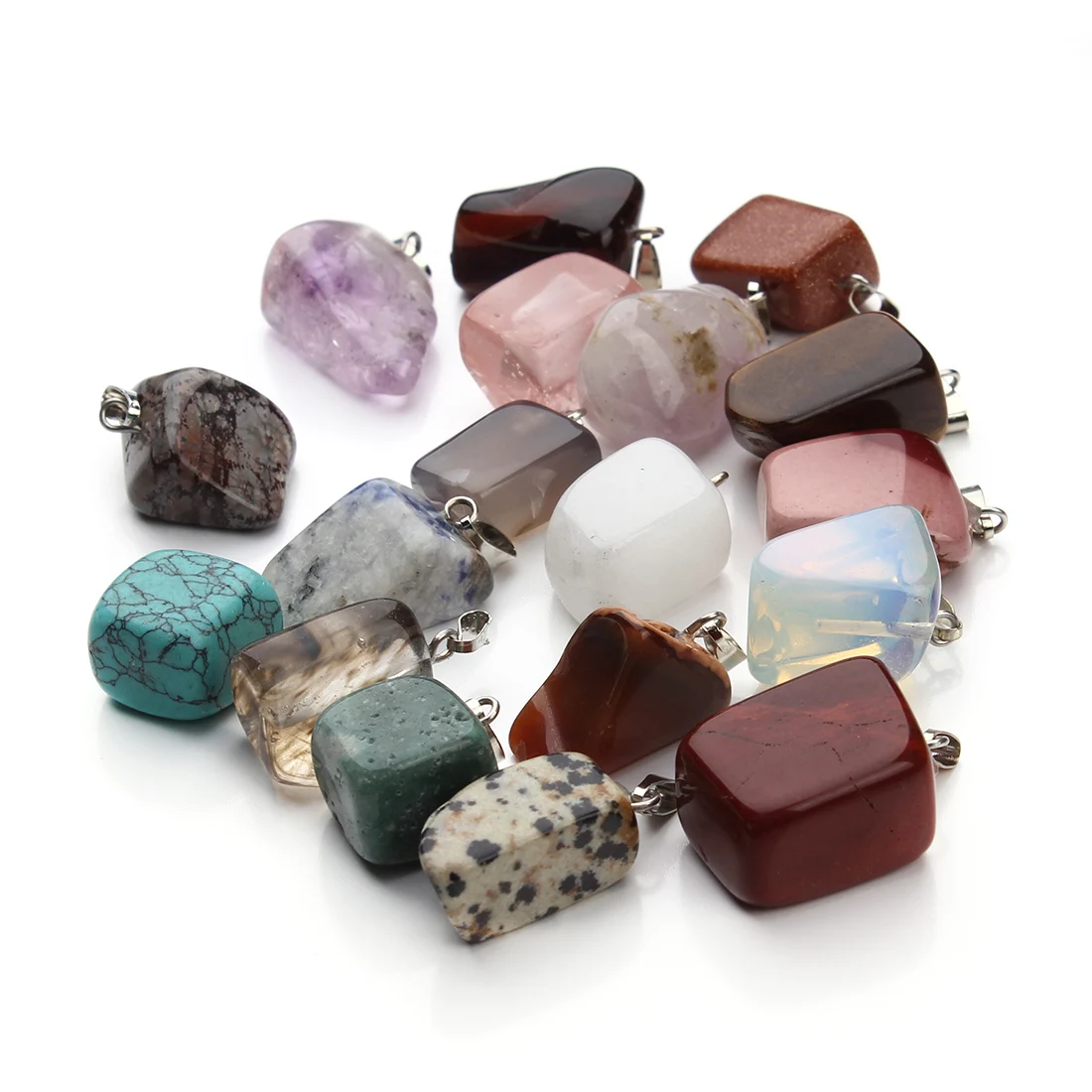 

Оптовая продажа 20 шт./лот смешанные натуральные камни искусственные нестандартной формы опаловые Подвески из нефрита каменные подвески F3047