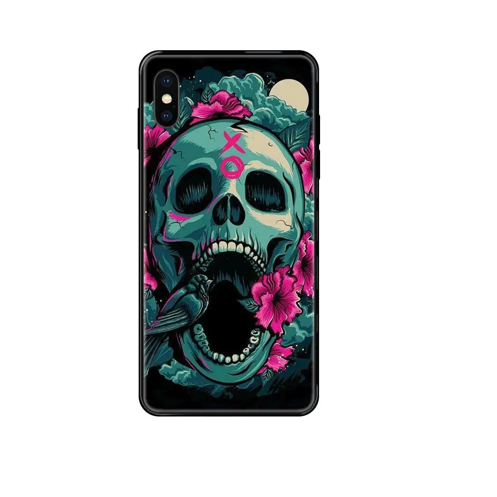 Мягкая Новая мода для Redmi Note 4 5 5A 6 7 8 8T 9 9S Pro Max скелет череп тату | Мобильные