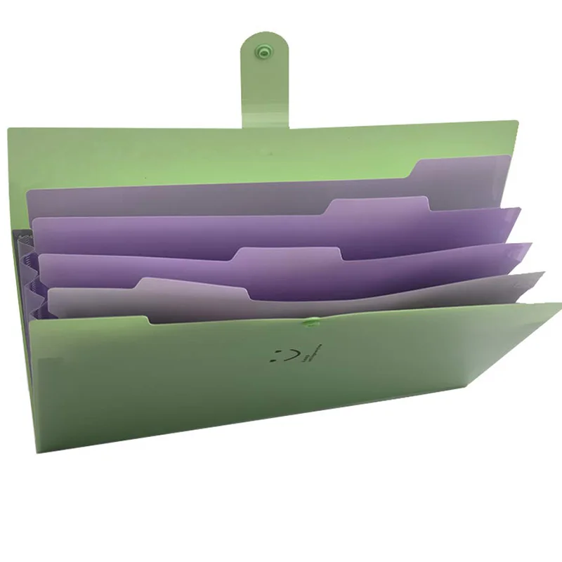 Цветной бумажный аккордеон папки для файлов 3 цветов расширяющийся файл