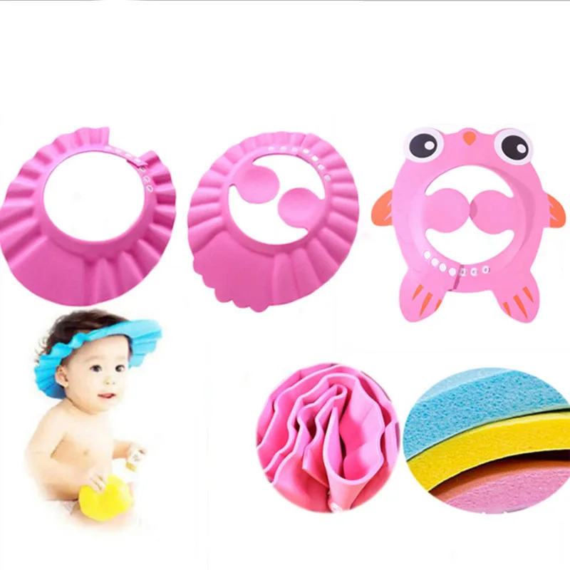 

Kids Bath Visor Hat Children Waterproof Cap Safe Baby Shower Cap Adjustable Protect Eyes for 3M to 6Y Child Wash Hair Shield