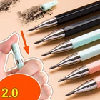 1 шт. механический карандаш, сменный стержень 2,0 мм, черныйсинийрозовый автоматический карандаш для рисования на экзаменах