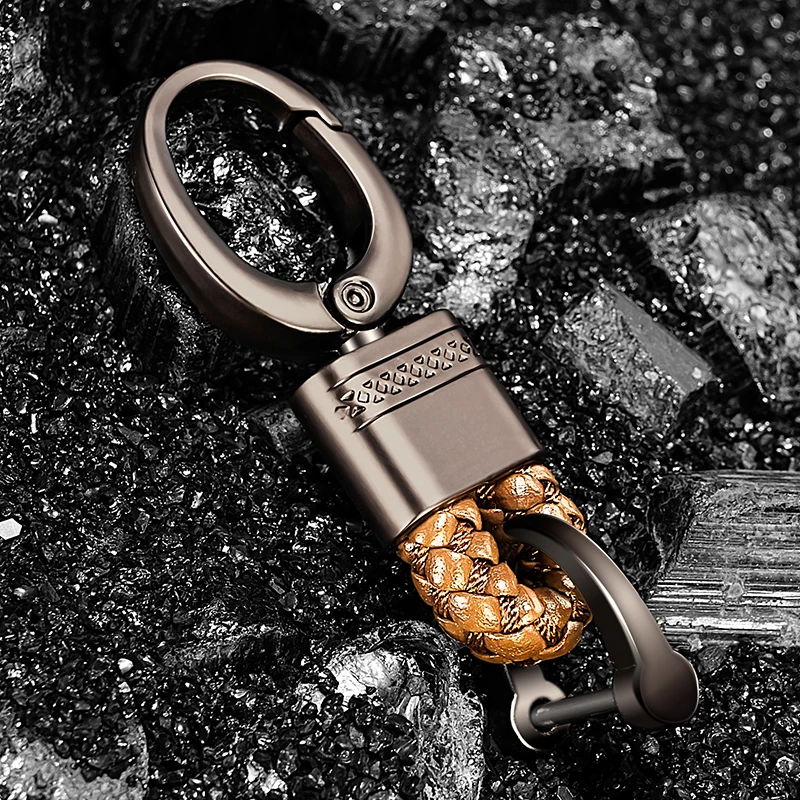 Авто тканая веревка кожаный брелок для автомобиля ключей из сплава utomatic пряжка