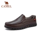 CAMELповседневные мужские туфли из натуральной кожи; Нескользящие лоферы из свиной кожи; Новинка 2021 года; Мягкие удобные мужские весенние туфли