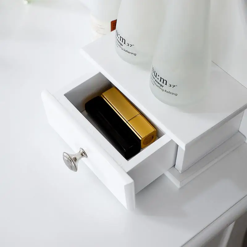 Минималистский туалетный столик зеркало маленькая искусственная кожа