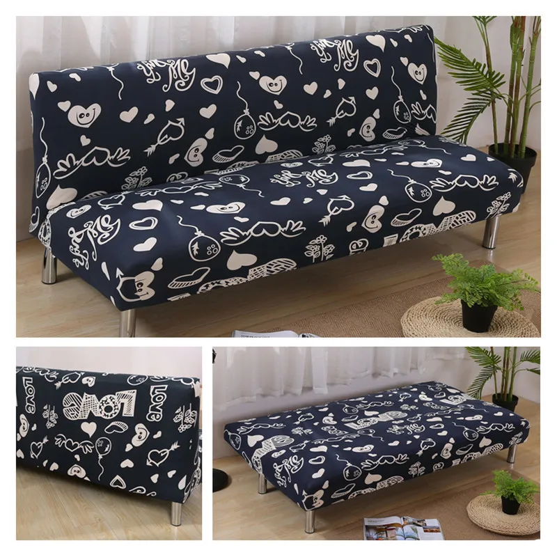 Чехол для дивана с принтом сердечек прекрасный секционный чехол из черного