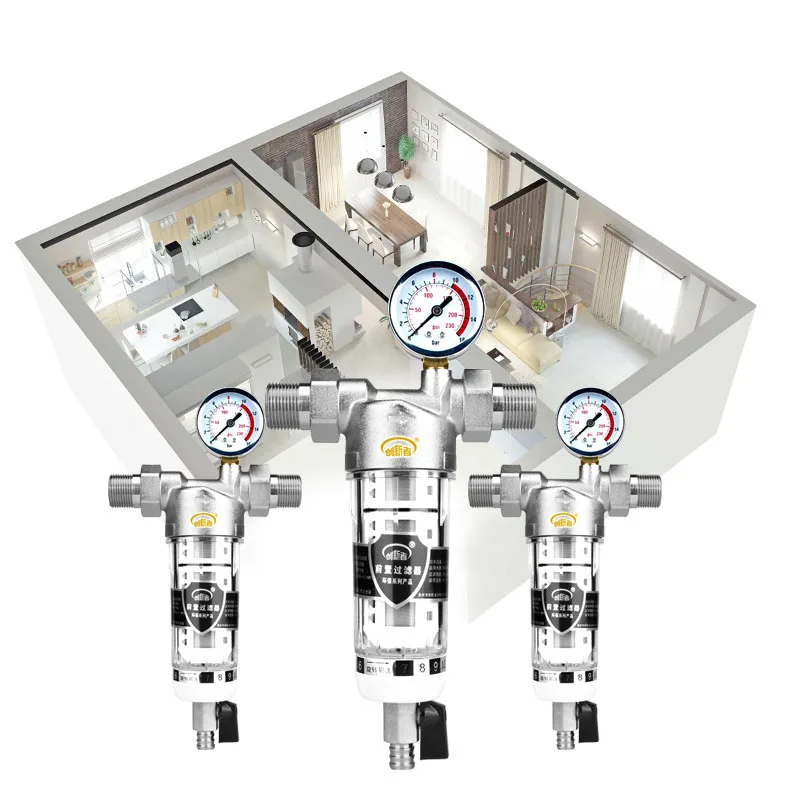 

Home pre-filter water filter Water Tap Pipe Stainless Steel Water purifiers Remove sediment for Kitchen Bathroom Faucet WF31