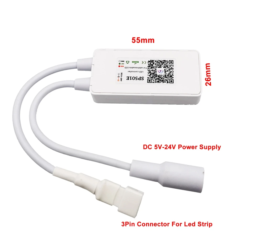 Смарт - контроллер SP501E с Wi-Fi приложение голосовым управлением SPI для Android DC5-24V WS2811