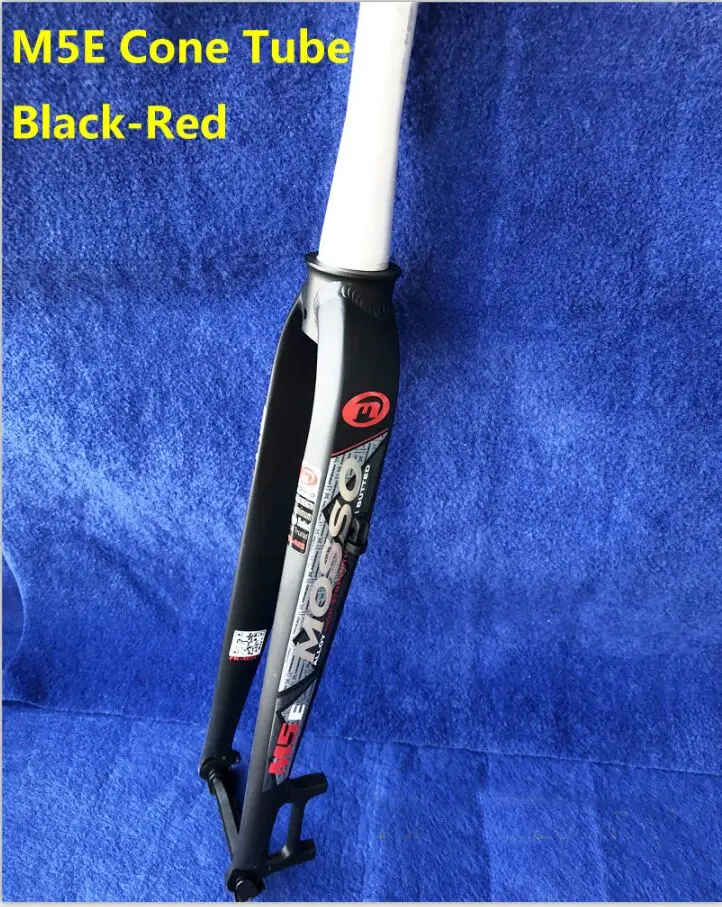 M5E Cone Black-Red Вилка Mosso M6 M5 M5E M5EV M3 MTB Велосипедная вилка подходит для 26 27,5 29er шоссейная Велосипедная вилка v тормоза передние вилки конусная глянцевая/матовая - Цвет: M5E Cone Black-Red
