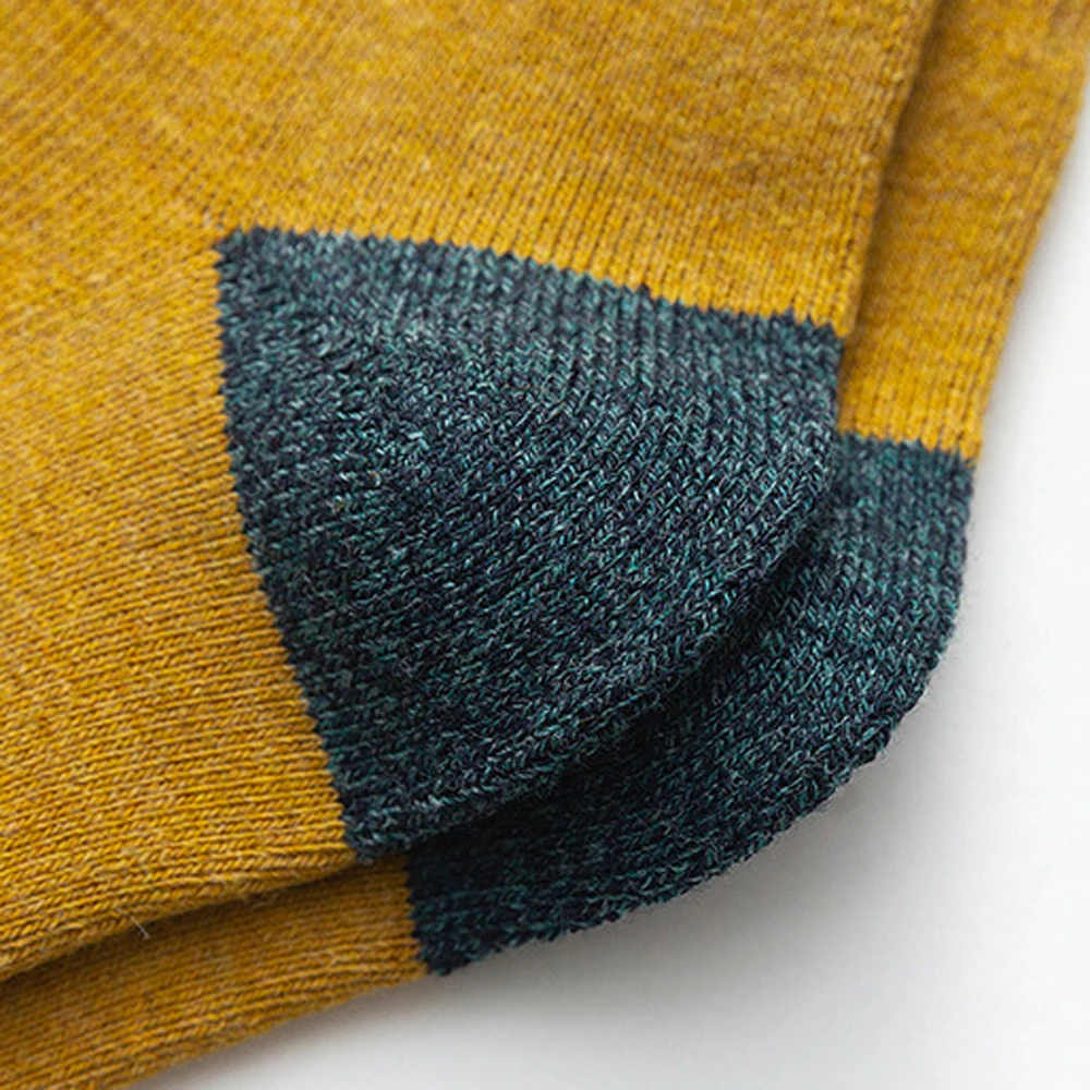 

Men's Socks Casual Color Patching Thick Terry Socks Autumn Winter Warm Socks Breathable Business Middle Socks Male Harajuku Sock