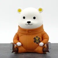 one piece bepo doll action figure model toy ornament cute anime figure bepo bear money box animals coin bank for kids gift 15cm