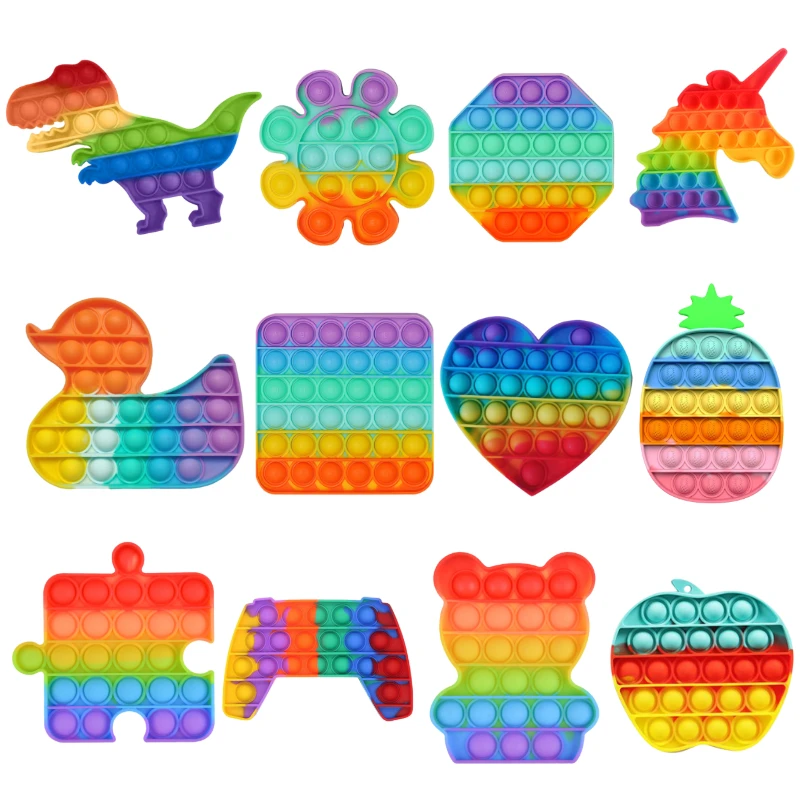

Rainbow Fidget Stress Relief Squeeze Toys For Kid Squishy Sensory Anti Stress Game Hand Fidget Relax Toy Brinquedos