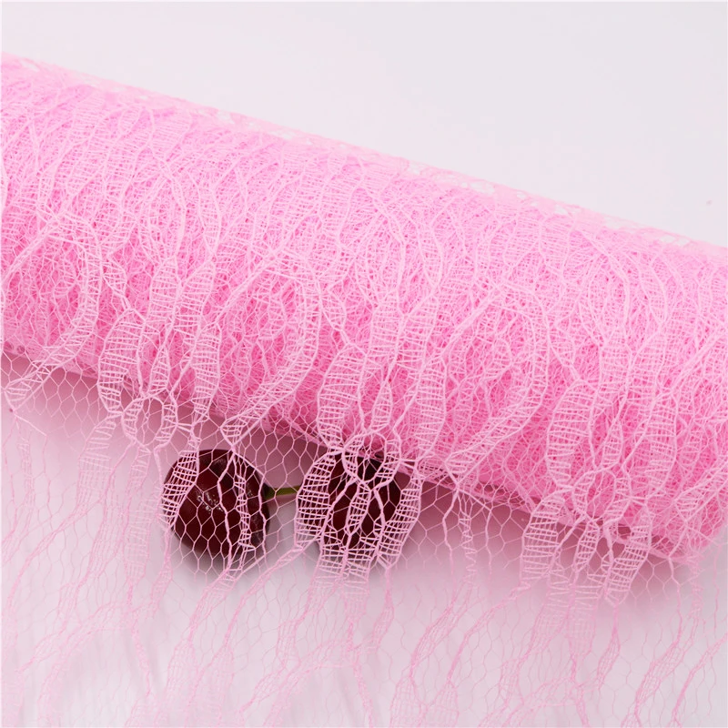 Кружевной Тюль в рулоне 30 см цветочный сетчатый стол центральный столик для