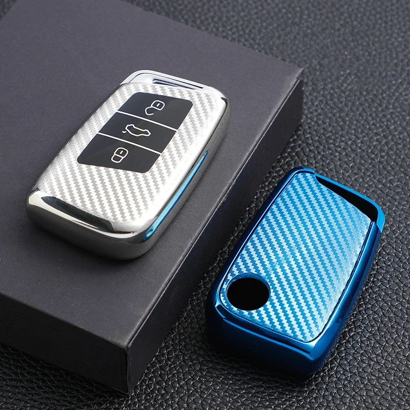 Чехол для автомобильного ключа из ТПУ и углеродного волокна защитный чехол