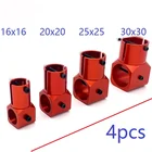 4 шт. трехходовая Тройная трубка трипода, алюминиевая посадочная шестерня, 16 20 25 30 мм, детали из углеродного волокна для DIY дрона квадрокоптера мультикоптера