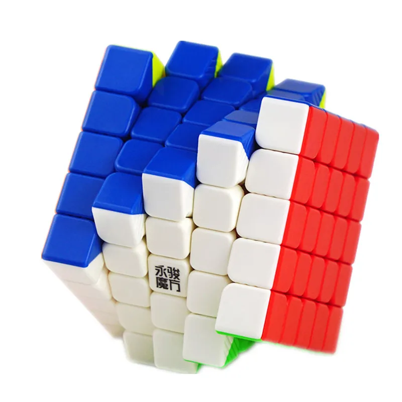 Cubos m&aacute;gicos magn&eacute;ticos YJ V2M, 5x5x5, cubo magn&eacute;tico, cubo m&aacute;gico sin adhesivo/rompecabezas negro, juguetes educativos para ni&ntilde;os-2
