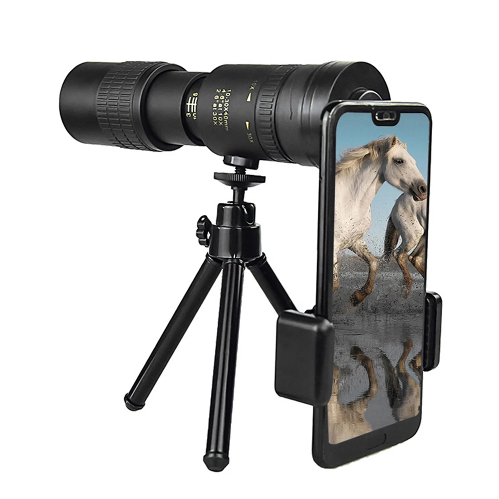 

4K portable telescope 10-300X40mm ultra-long zoom monoculars suitable for smart phones Bird Watching/Hunting/Camping