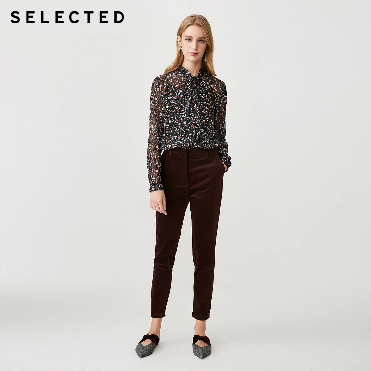 Выбранные Для женщин Slim Fit Тонкие вельветовые облегающие ногу Повседневное штаны S | 418414522