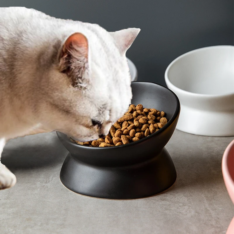 

Керамическая миска для кошек, аксессуары для питомцев, защита высокой ступни, для кошек и позвоночника