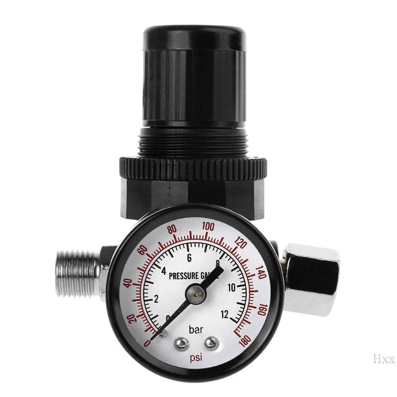 Новый 1/4 &quotРедуктор регулятора давления воздуха 12Bar 180 PSI распылитель