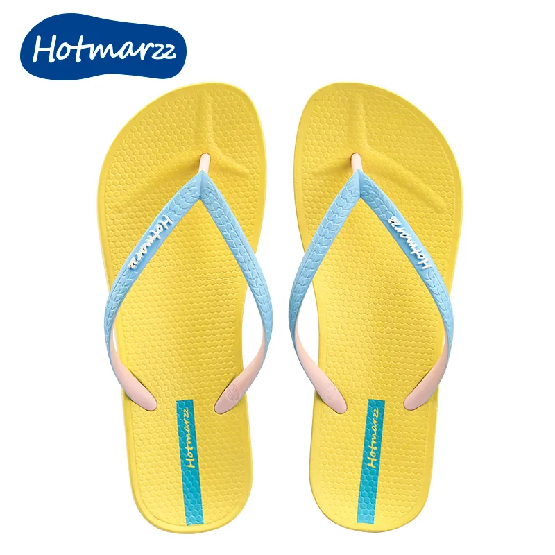 Hotmarzz фирменные шлепанцы Женские повседневные на плоской подошве Однотонные