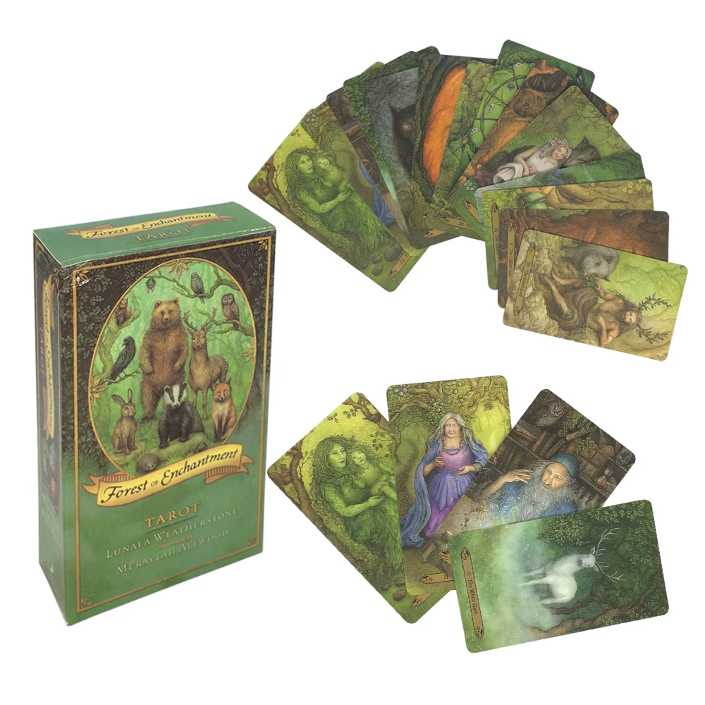 

Forest Of Enchantment Tarot Oracle Cards English PDF Guidebook Table Deck Board Game Party Playing Card Games