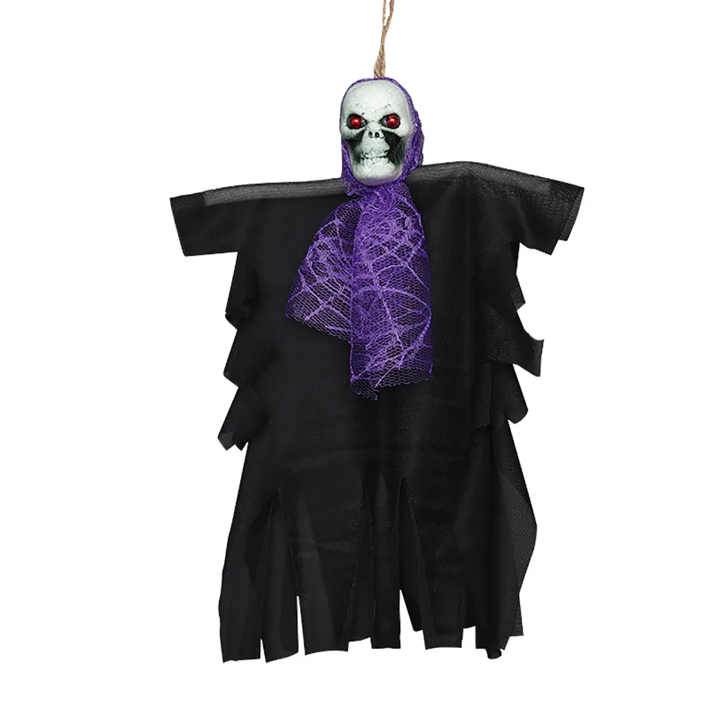 Счастливый Хэллоуин реквизит с привидениями настенный подвесной Череп Скелет