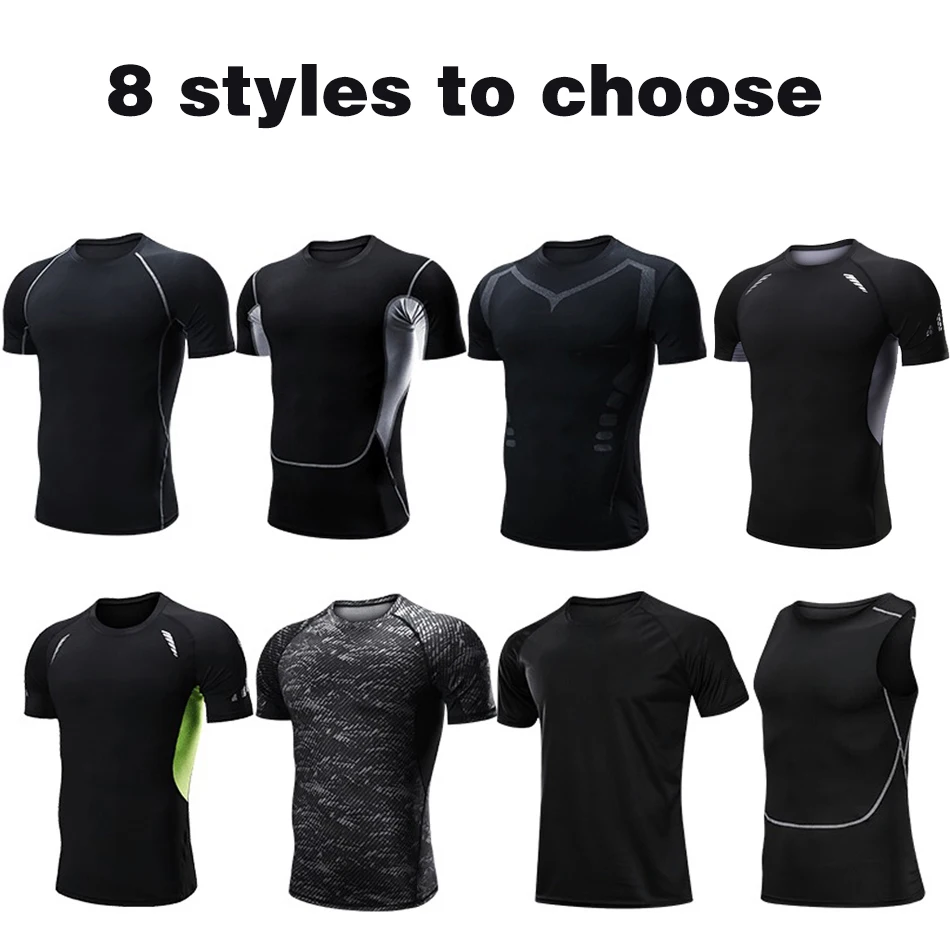 Worthdefence Compression T-Shirt Clothing for Summer Men Quick Dry Sports Wear Running Jogging Gym Fitness Workout Shirt Clothes |
