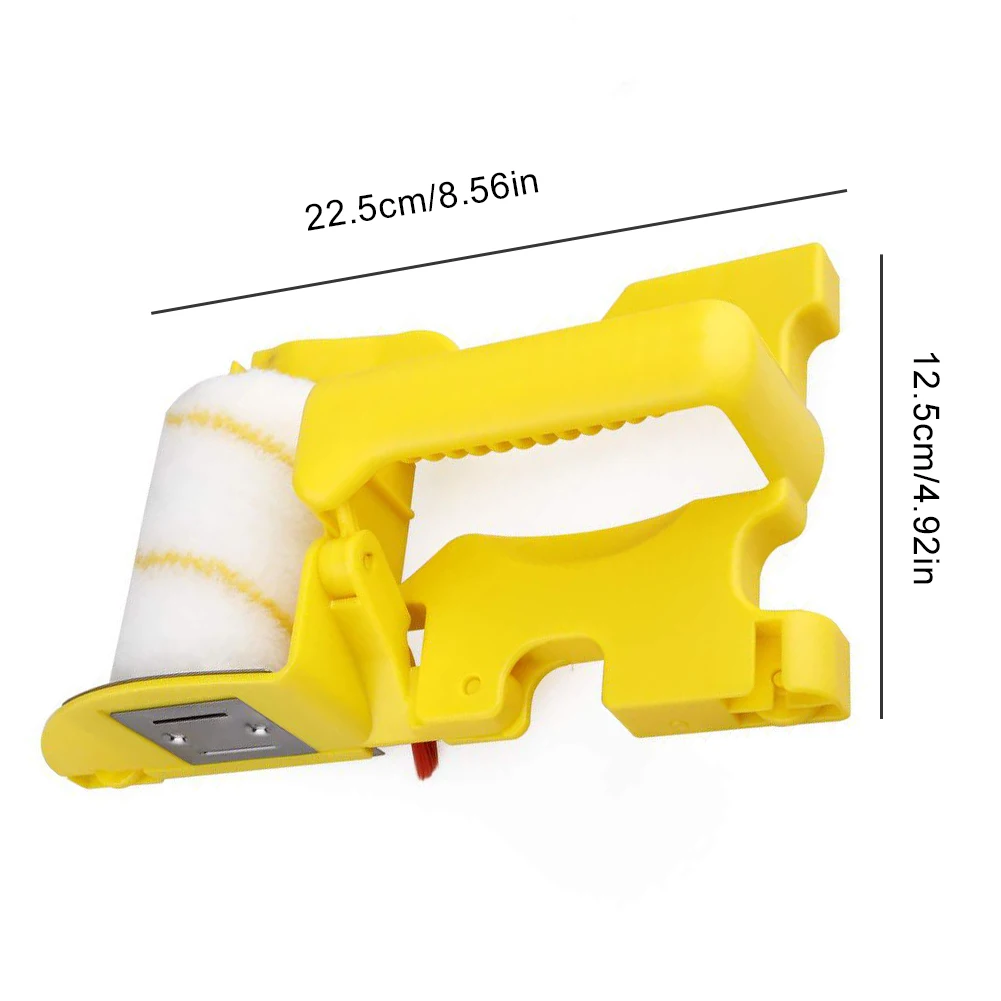 

Paint Roller Brush Multifunctional Portable Plastic Short Handle Paint Edger With Brush Portable Home Improvement Paint Tool