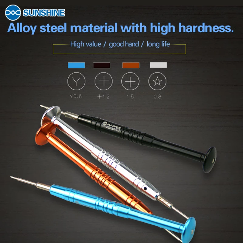 

SUNSHINE SS-719 Precision Screwdriver Tool for Mobile Repair Opening Hand Tools for iphone Huawei Samsung xiaomi Aluminum Handle