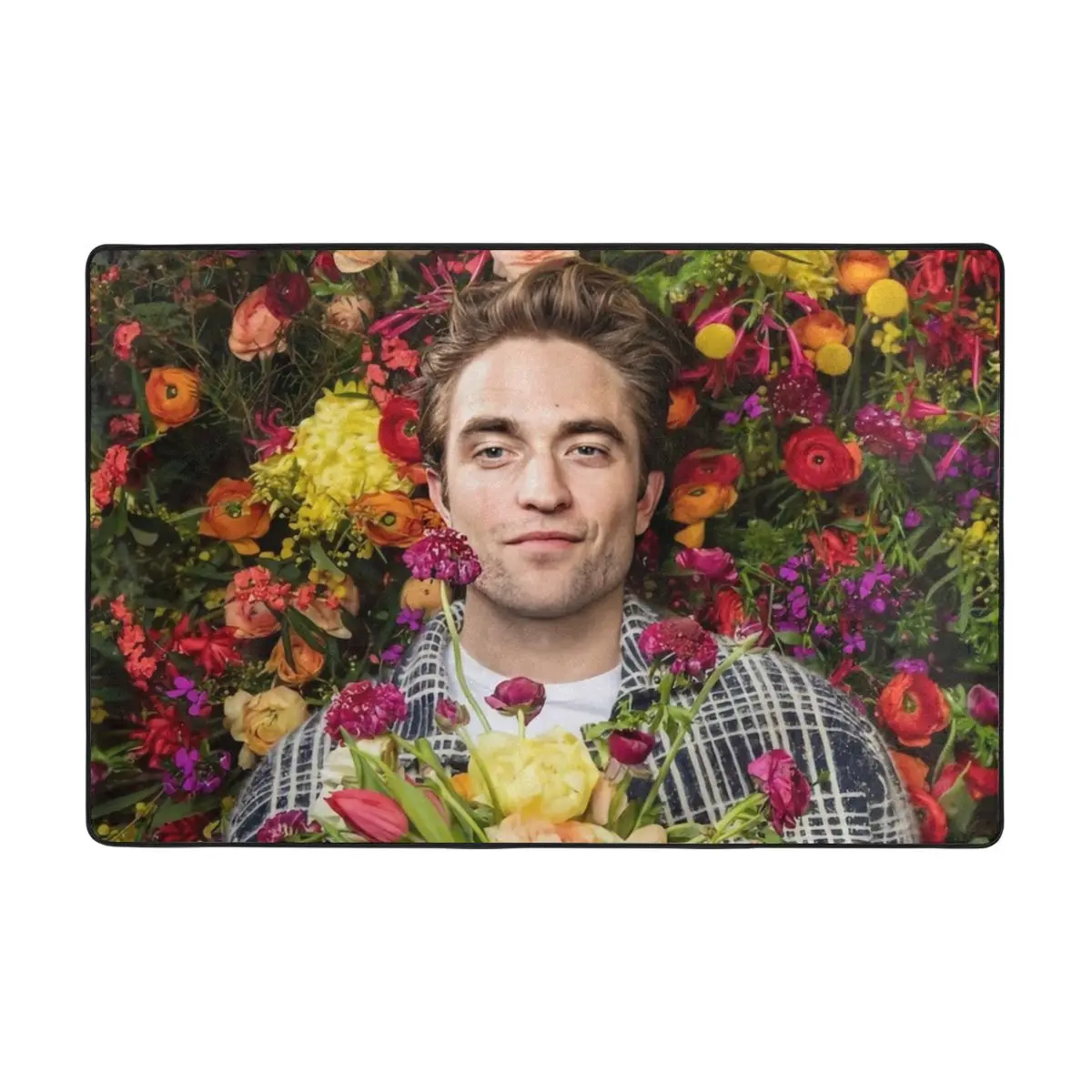 

Romance Robert Flower Doormat Carpet Mat Rug Polyester Non-Slip Floor Decor Bath Bathroom Kitchen Living Room 60x90