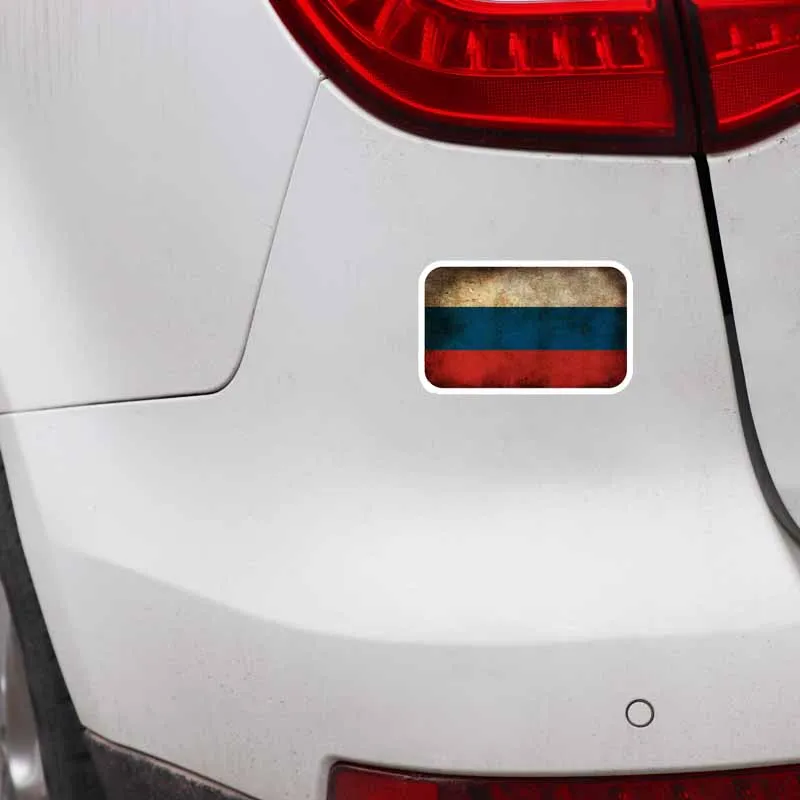 YJZT 11,5 см* 6,9 см забавная наклейка для велосипеда автомобильные аксессуары Русский Флаг Автомобильная наклейка из ПВХ 6-0187