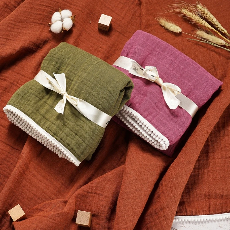 

Мягкое хлопковое муслиновое детское одеяло х12, 0 см, Пеленальное Одеяло с наполнителем для корзины, дышащий чехол для сна для младенцев